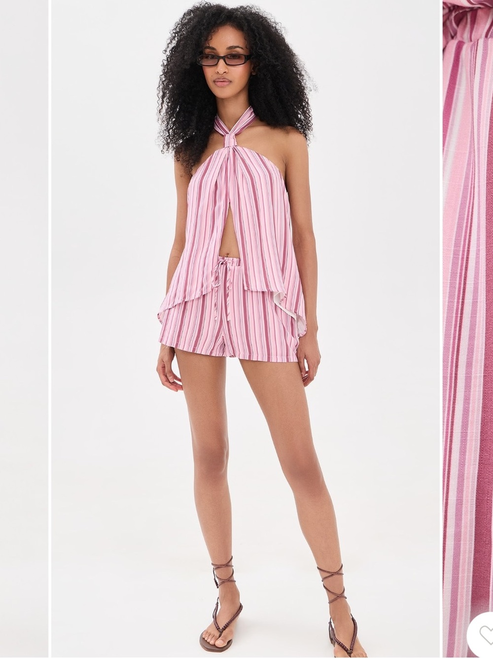 Seven Wonders Koah Knotted Front Split Top and Elasticated Shorts